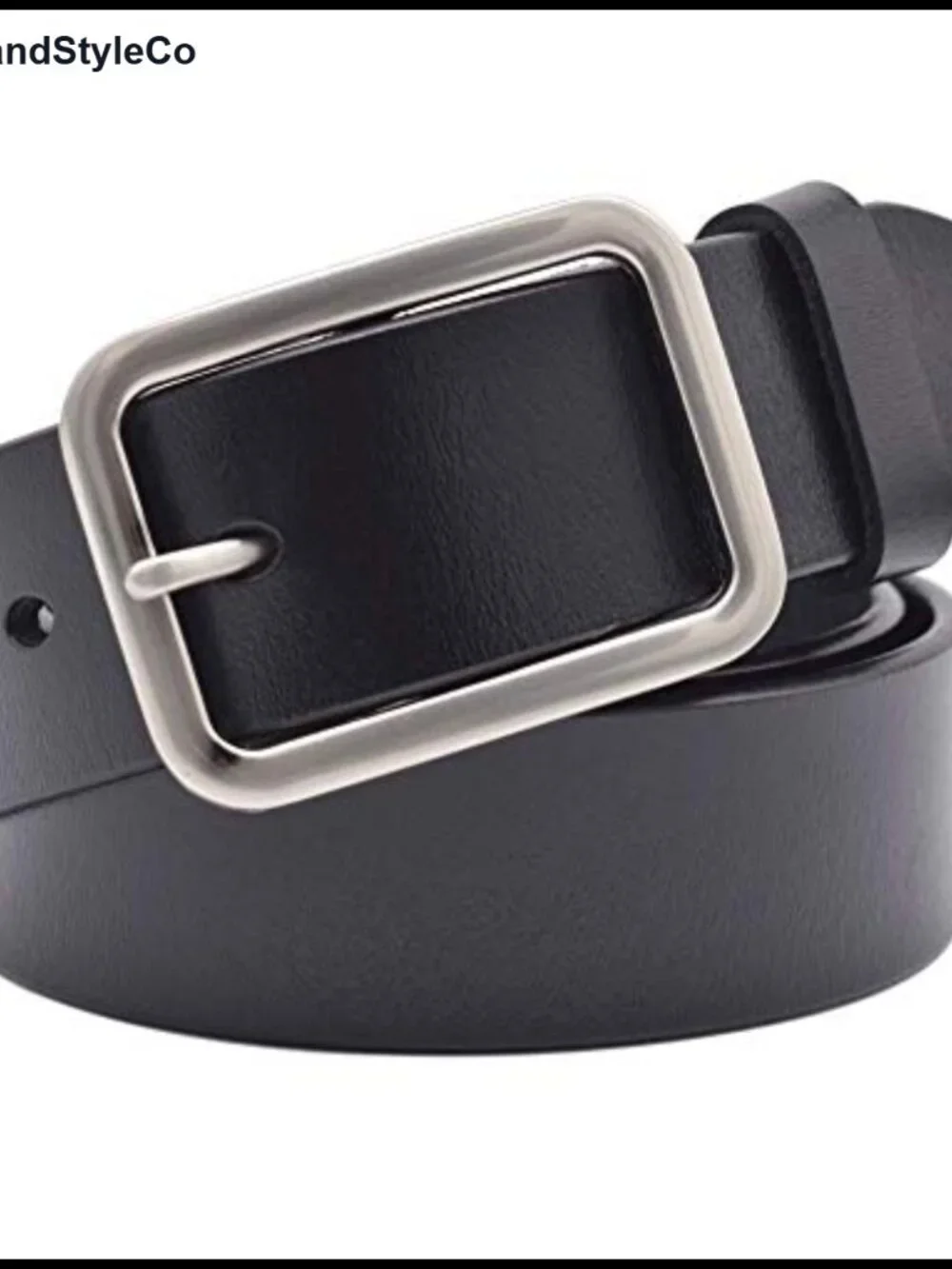 Genuine Leather Belt for Women with Removable Buckle